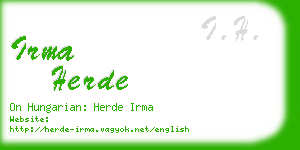 irma herde business card